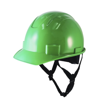 Ge Cap Style Non-Vented Hard Hat, 4-Point Adjustable Ratchet Suspension, Green GH327N